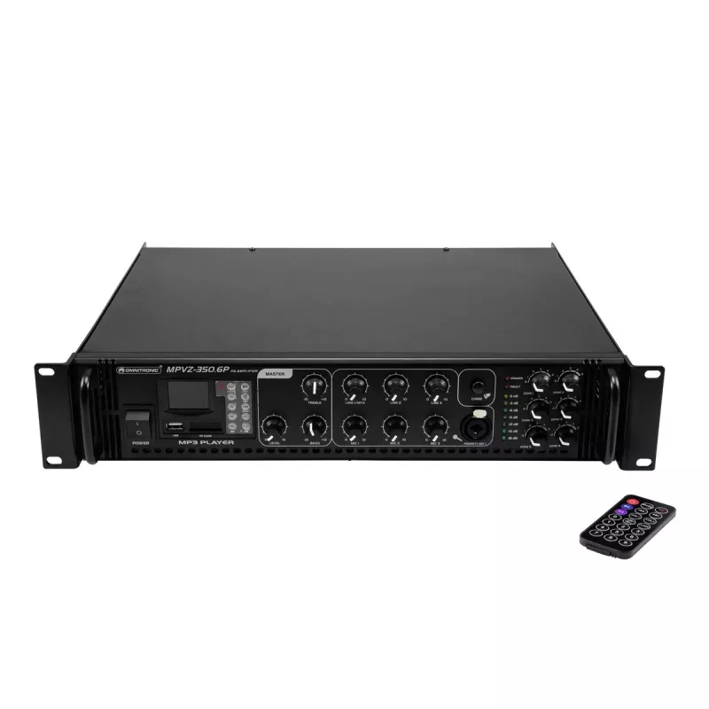 Garso stiprintuvas Omnitronic MPVZ-350.6P ELA sumaišymo stiprintuvas 19 inch scena/pramogoms