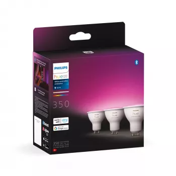 Philips Hue White and colour ambience GU10 – protingas prožektorius – (3 vnt. pakuotė)
