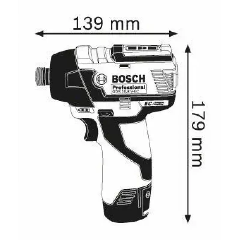 Poveikinis veržliaraktis Bosch GDR 12V-110 Professional 1/4 colio 110 N⋅m 10,8 V