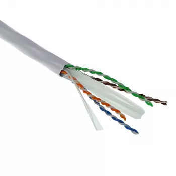 ACT Cat 6A U/UTP vientisas montavimo kabelis, PVC Eca 23AWG pilkas 305 m