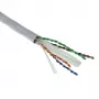 ACT Cat 6A U/UTP vientisas montavimo kabelis, PVC Eca 23AWG pilkas 305 m