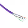 ACT Cat6a U/UTP kietasis montavimo kabelis, LSZH, CPR euroclass ECA, 23AWG, violetinis, 305 m