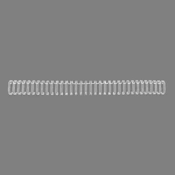 GBC Wire spines 3:1 NO6 9.5 mm A4, balti, metaliniai, 100 vnt.