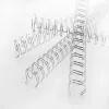 GBC Wire spines 3:1 NO8 12.5mm A4, sidabriniai, metaliniai, iki 115 lapų, pakuotė 100 vnt.
