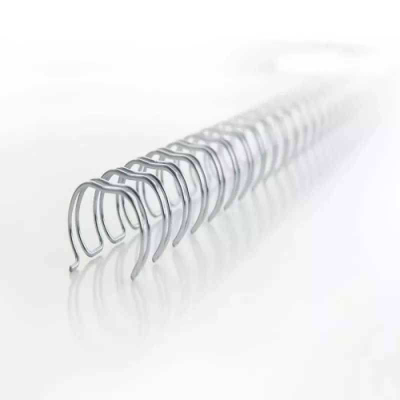 GBC Wire spines 3:1 NO8 12.5mm A4, sidabriniai, metaliniai, iki 115 lapų, pakuotė 100 vnt.