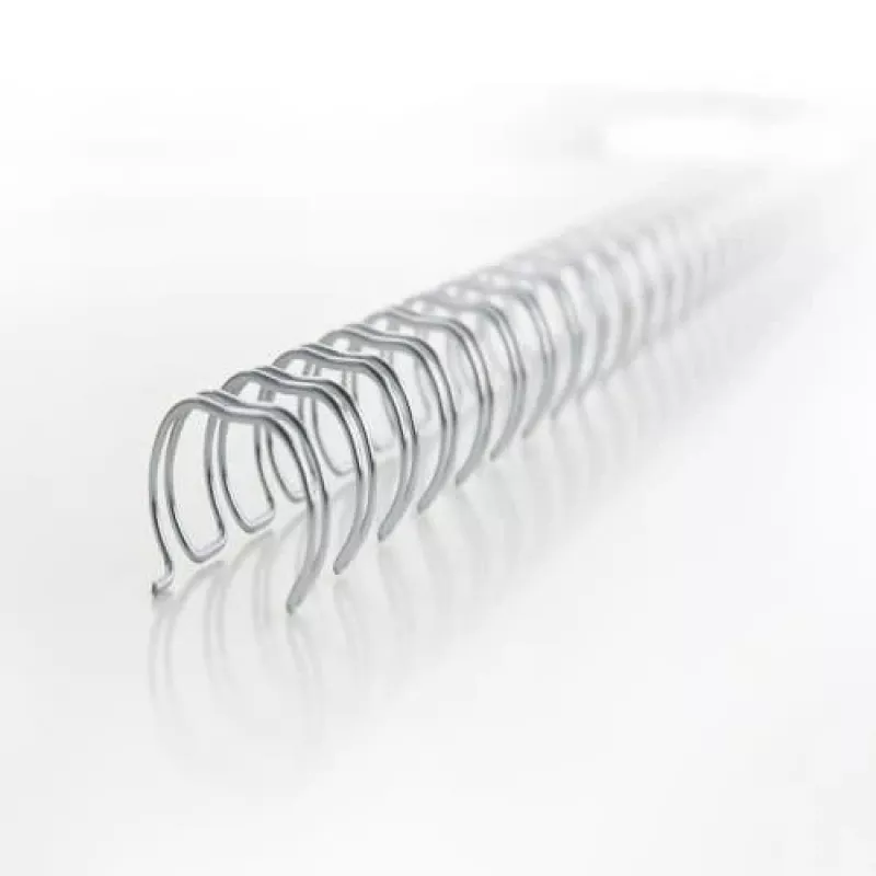 GBC Wire spines 3:1 NO8 12.5mm A4, sidabriniai, metaliniai, iki 115 lapų, pakuotė 100 vnt.