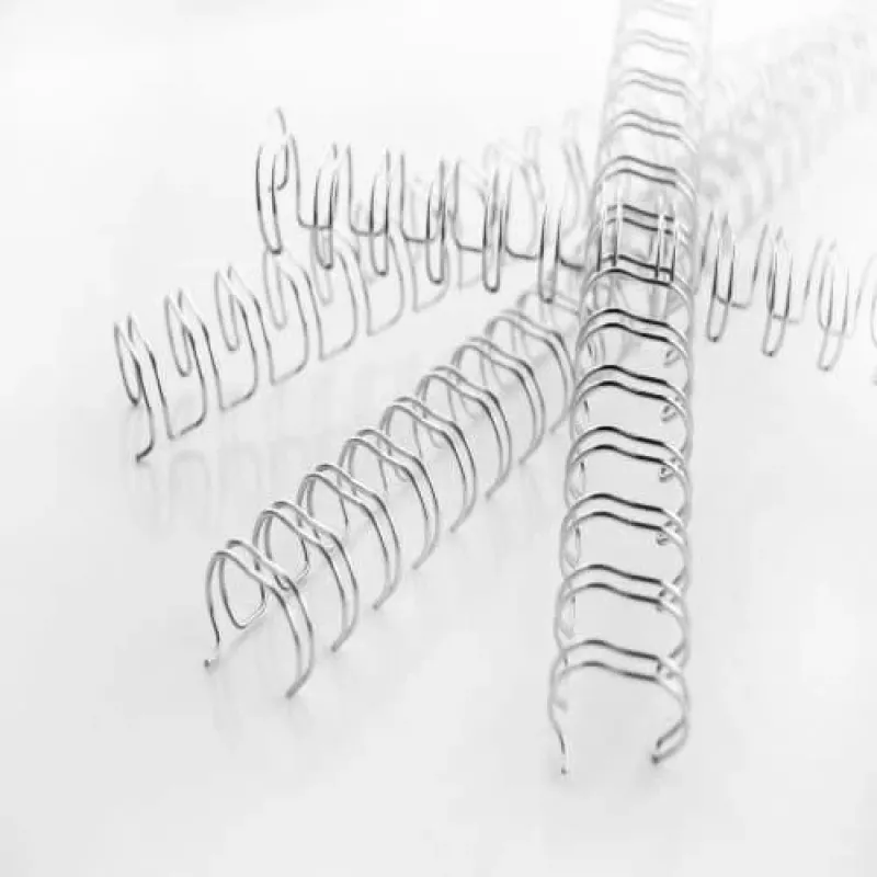 GBC Wire spines 3:1 NO8 12.5mm A4, sidabriniai, metaliniai, iki 115 lapų, pakuotė 100 vnt.