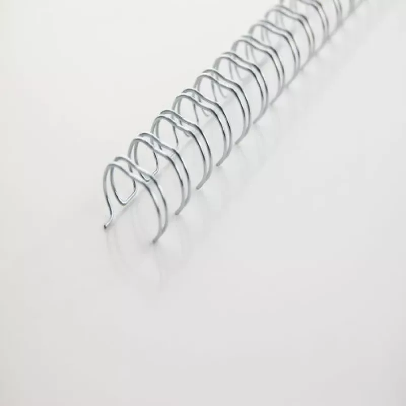 GBC Wire spines 3:1 NO9 14mm A4, sidabriniai, metaliniai, iki 125 lapų, 100 vnt.
