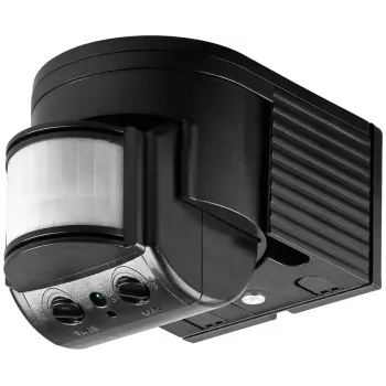 PIR judesio detektorius Goobay Black 96001, sieninis, 180°, 12 m, IP44