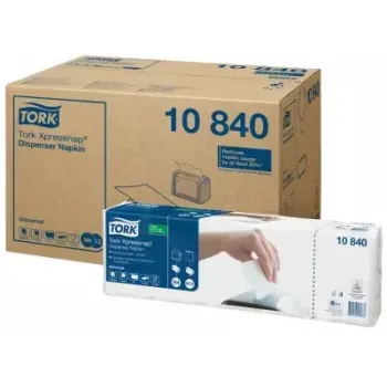 Tork 10840 baltos servetėlės – vienasluoksnės popierinės servetėlės, standartinė klostė