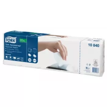 Tork 10840 baltos servetėlės – vienasluoksnės popierinės servetėlės, standartinė klostė