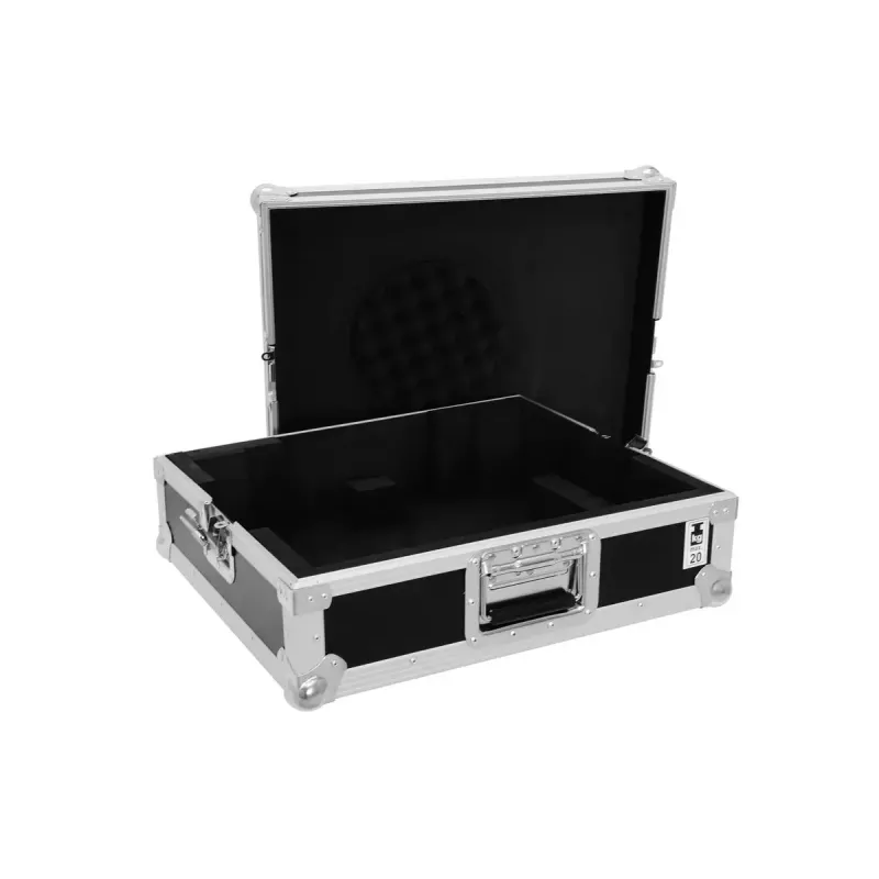 Hard case Roadinger 30123310 patefonui, fanera, juoda sidabrinė