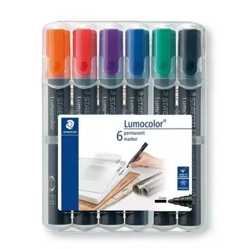 Permanentiniai žymekliai Staedtler Lumocolor 352 Bullet Tip 6 vnt