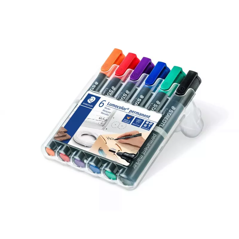 Permanentiniai žymekliai Staedtler Lumocolor 352 Bullet Tip 6 vnt