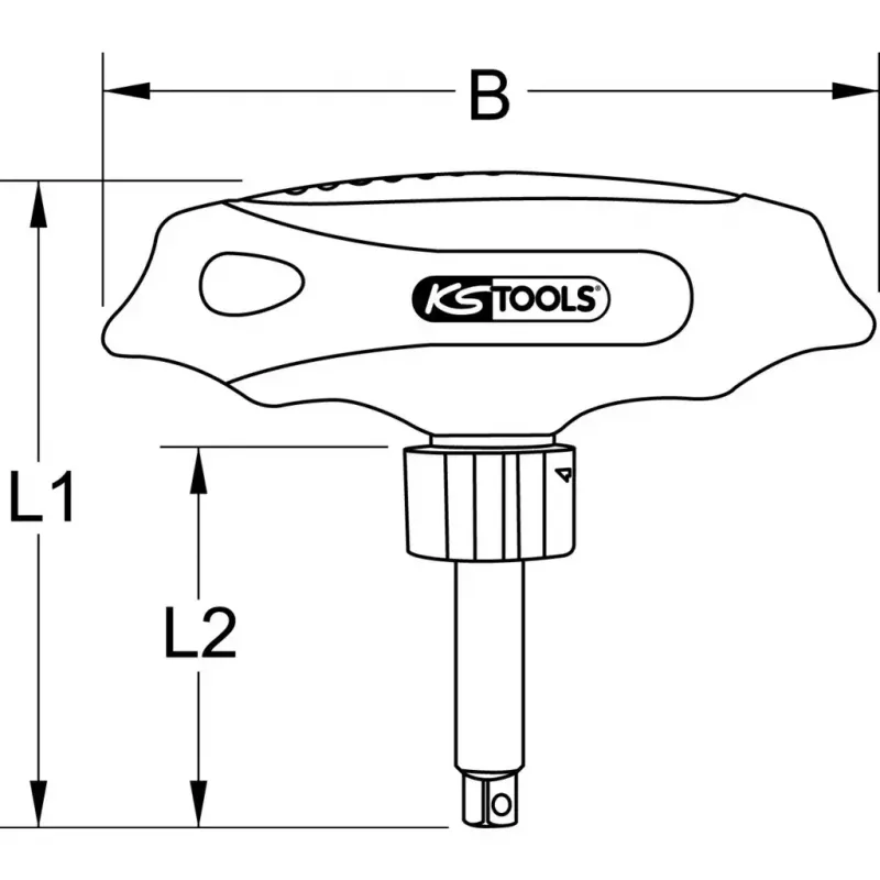 Atsuktuvas su keičiamais antgaliais KS Tools 151.1109, 115 mm plotis, 110 mm ilgis, 40 g