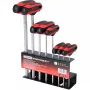 Šešiabriaunių raktų T formos rankena rinkinys KS Tools 158.8130 — 8 vnt., trumpa rankena, bendras svoris 1,08 kg