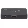 Manhattan HDMI Splitter 2 prievadų, 4K@30Hz, 1x HDMI šaltinis į 2x HD ekranus (tas pats vaizdas abiejuose), maitinimas iš tinklo (kabelis 0,9 m), juoda, trejų metų garantija