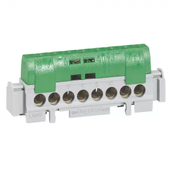 Legrand 004832 gnybtų blokas įžeminimui (PE), 8 jungtys, 1,5–16 mm²