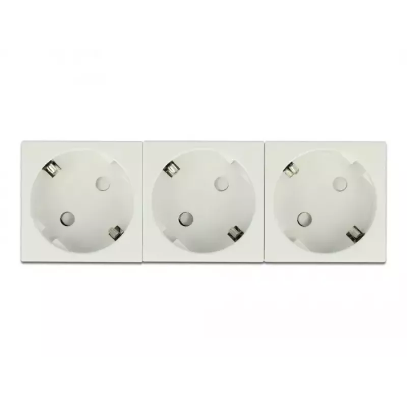 Sieninis kištukinis lizdas DELOCK 81323 CEE 7/3 3P+N+PE 250V 16A ABS baltas