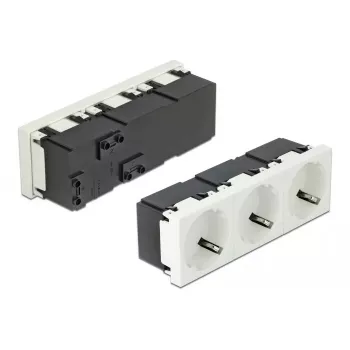 Sieninis kištukinis lizdas DELOCK 81323 CEE 7/3 3P+N+PE 250V 16A ABS baltas