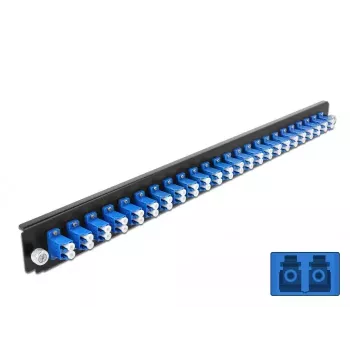 Priekinis skydelis Splice Box DeLOCK 43357 24 prievadų LC Duplex mėlynas