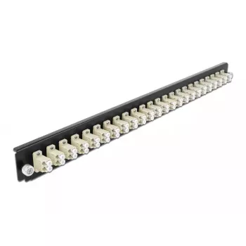 Priekinis skydelis Splice Box DeLOCK 19 colių 43359 24 prievadai LC Duplex smėlio spalvos
