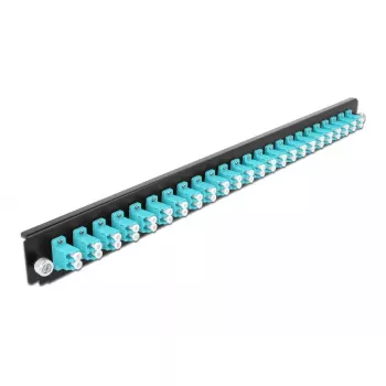 Priekinis skydelis Splice Box DeLOCK 19 colių 24 prievadų LC Duplex aqua
