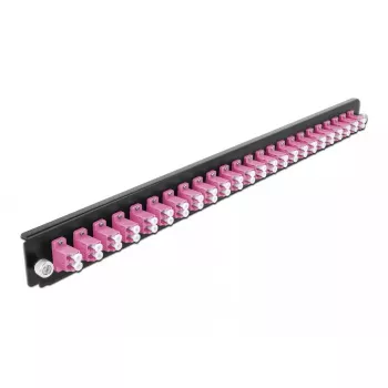 Priekinis skydelis Splice Box DeLOCK 19 colių 24 prievadų LC Duplex violetinis