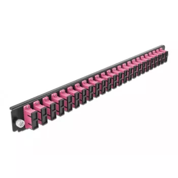 Priekinis skydelis Splice Box DeLOCK 19 colių 24 prievadų SC Duplex violetinis