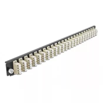 Priekinis skydelis DeLOCK 19 colių 24 prievadų LC Quad smėlio spalvos