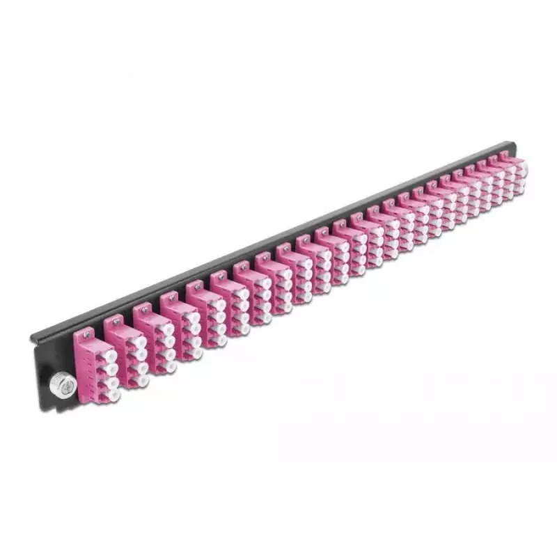 Priekinis skydelis DeLOCK 19 colių 24 prievadų LC Quad violetinis