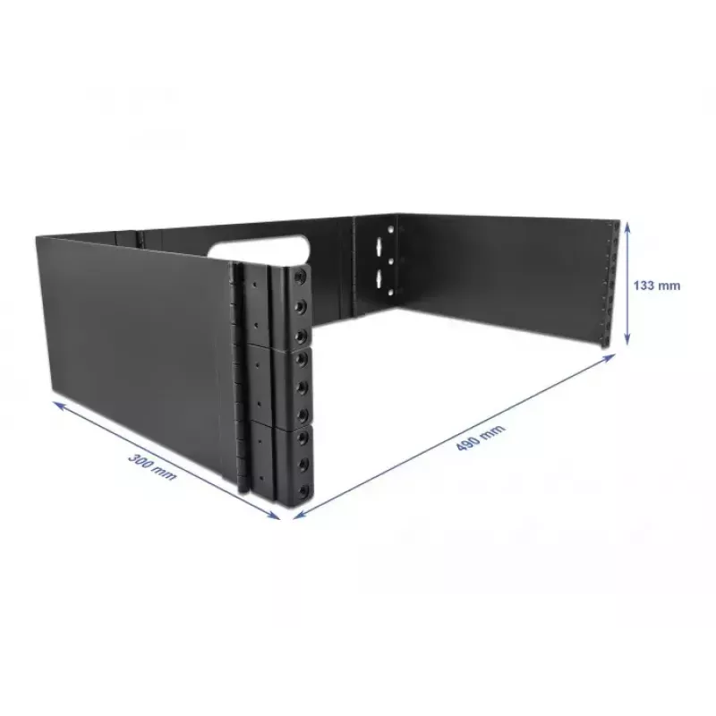 Rack pagrindas DeLOCK 19 colių sieninis stovas 3U sulankstomas juodas