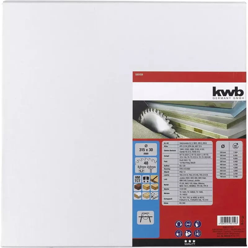 Pjovimo diskas KWB 593159 31.5 cm 1 vnt.