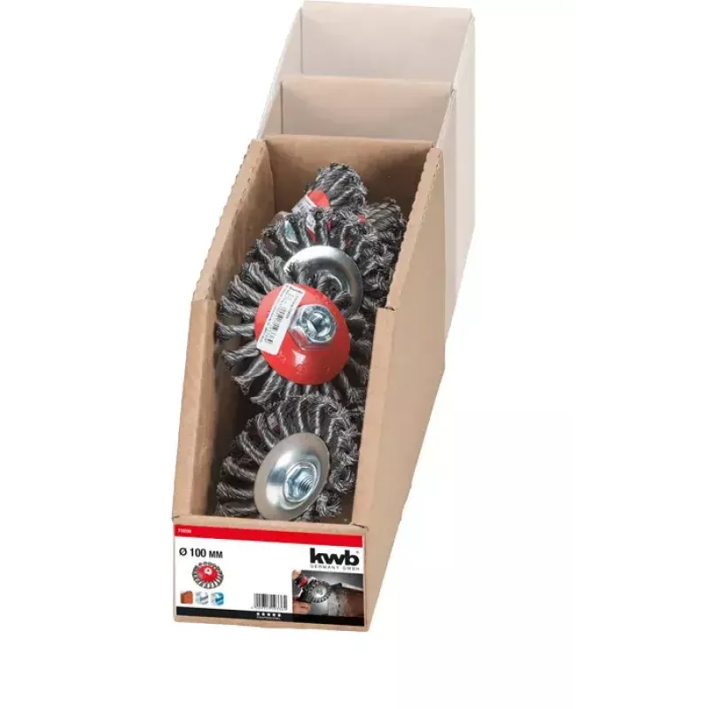 Šepečio ratas vielinis KWB 719336 10 cm skersmuo 1,4 cm kotas