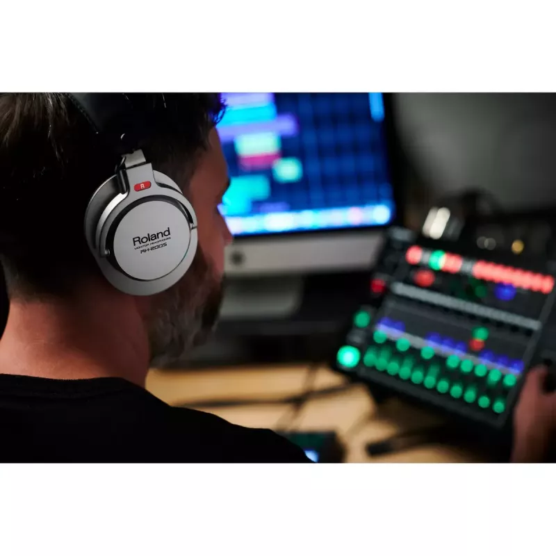Ausinės Roland RH-200S laidinės muzikinės juodos sidabrinės 20-20000 Hz