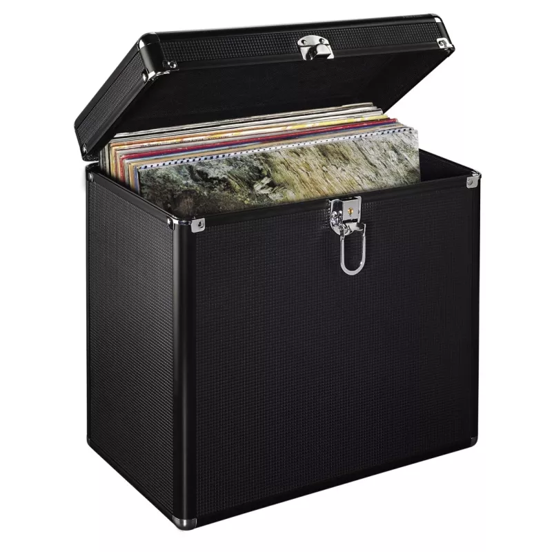 Dėklas vinilinėms plokštelėms Hama 00181436 Microgroove, juodas