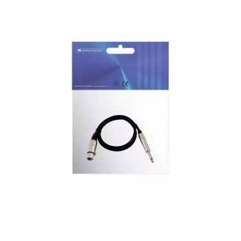 Garso kabelis XLR 3-pin Moteriškas iki 6.35mm Vyriškas 0.9m Omnitronic 3022516L