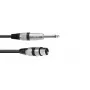 Garso kabelis XLR 3-pin Moteriškas iki 6.35mm Vyriškas 0.9m Omnitronic 3022516L