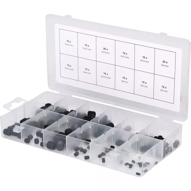 Varžtai KS Tools 970.0400 – 160 vnt., DIN 913, 350 g