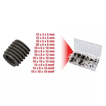 Varžtai KS Tools 970.0400 – 160 vnt., DIN 913, 350 g