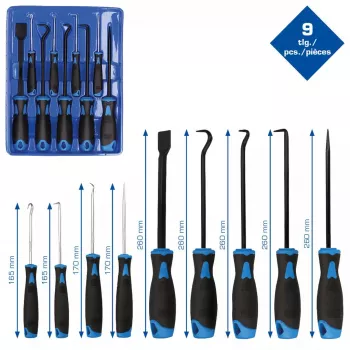 Brilliant Tools BT542010 9 dalių rinkinys alyvos sandariklių ir O-žiedų nuėmimui