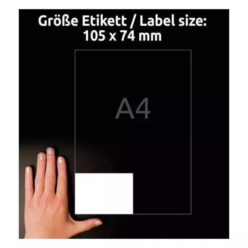 Lipni etiketė spausdintuvui Avery LR3427-10 balta A4 80 vnt.