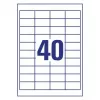 Lipni etiketė spausdintuvui Avery LR3657-10 balta 2,54x4,85 cm 400 vnt.
