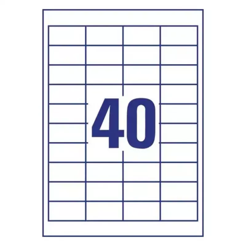 Lipni etiketė spausdintuvui Avery LR3657-10 balta 2,54x4,85 cm 400 vnt.