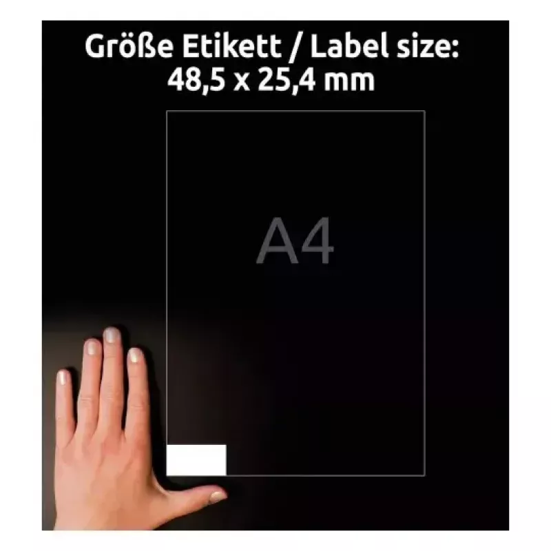 Lipni etiketė spausdintuvui Avery LR3657-10 balta 2,54x4,85 cm 400 vnt.