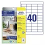 Lipni etiketė spausdintuvui Avery LR3657-10 balta 2,54x4,85 cm 400 vnt.