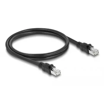 DeLOCK tinklo kabelis RJ45 Cat.6A F/UTP 1 m Juoda