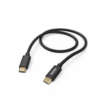 Hama Fabric USB-C laidas USB 2.0 1.5 m juodas