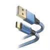 Hama Reflective USB A – USB C laidas, 1.5 m, USB 2.0, mėlynas
