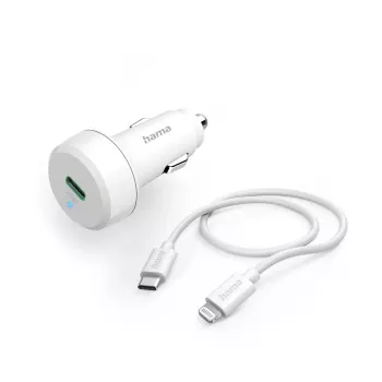 Automobilinis įkroviklis Hama 00201611, Smartphone, Tablet, balta, cigarečių degtukas